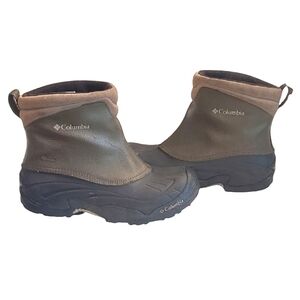 Columbia Bugaslip Waterproof Slip On Leather Traction Insulation Rain Snow Boot